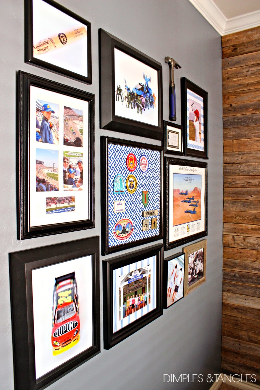 BOY'S GALLERY WALL AND SOUVENIR PATCH ARTWORK